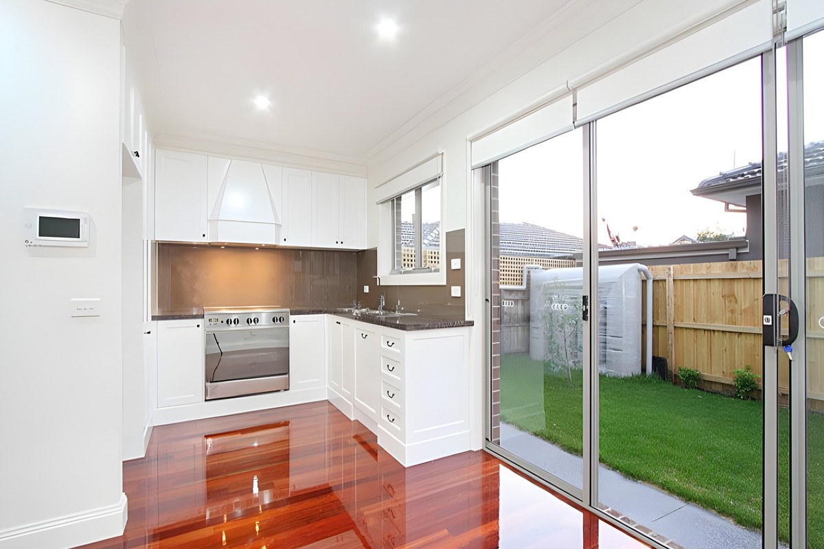 Kitchen in the Oakleigh townhouses