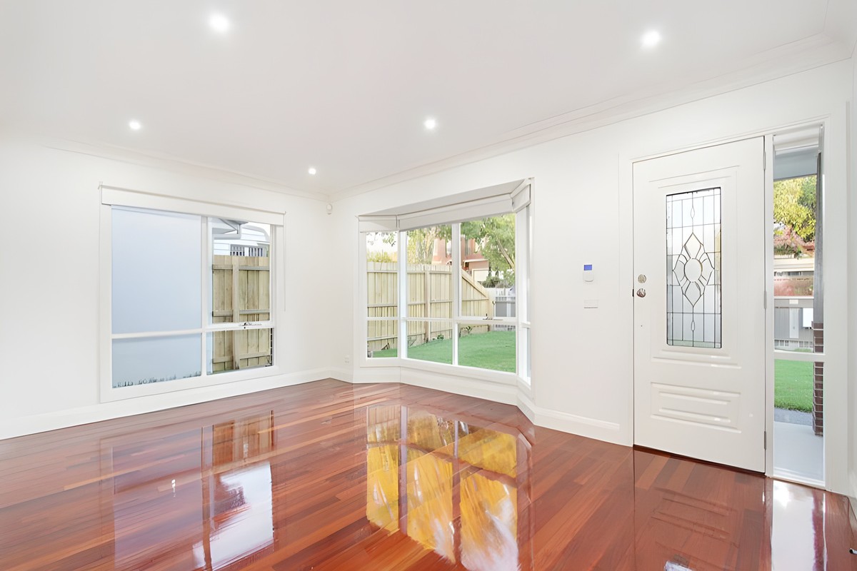 Living room in the Oakleigh townhouses