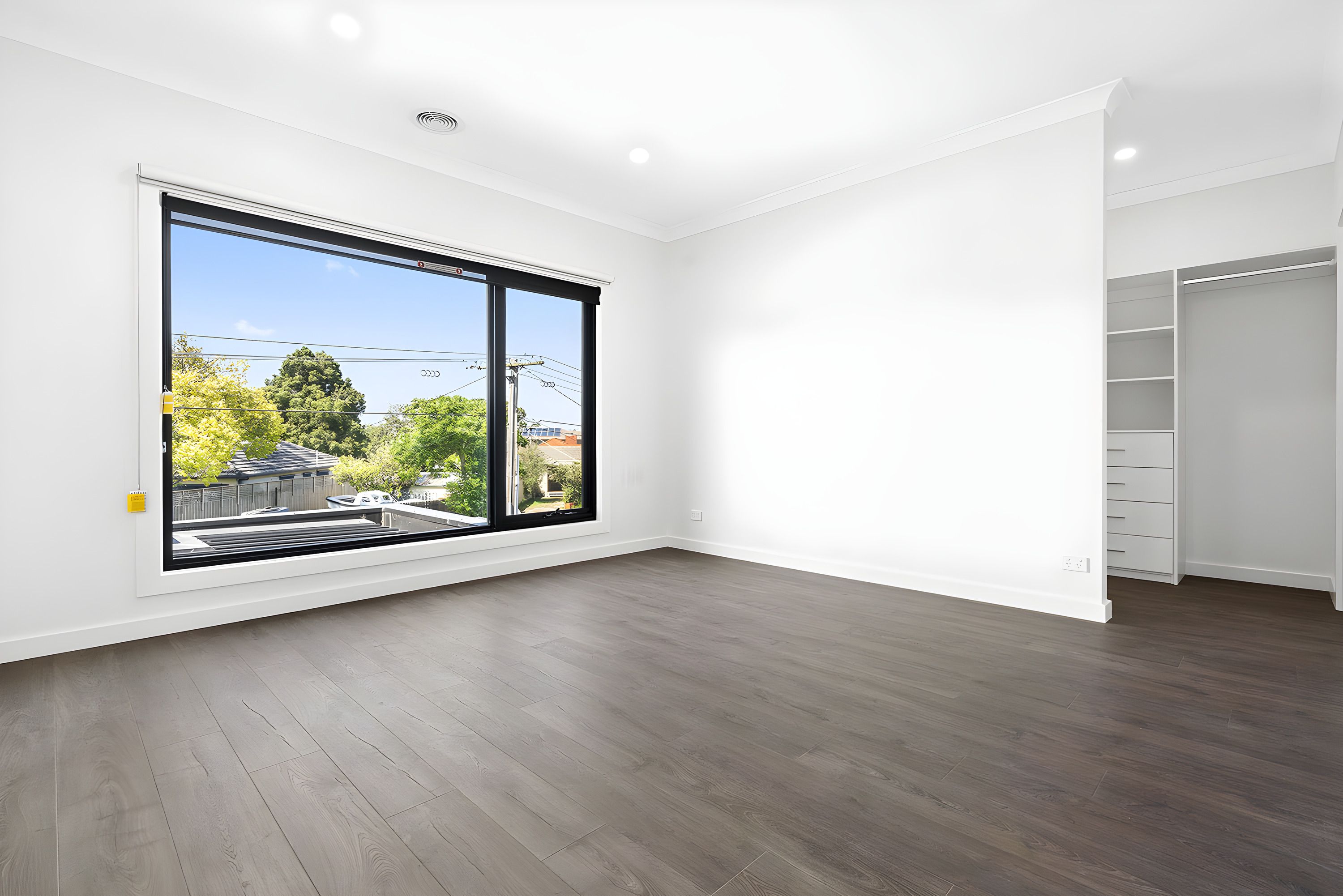 Bedroom in the Moorabbin townhouses