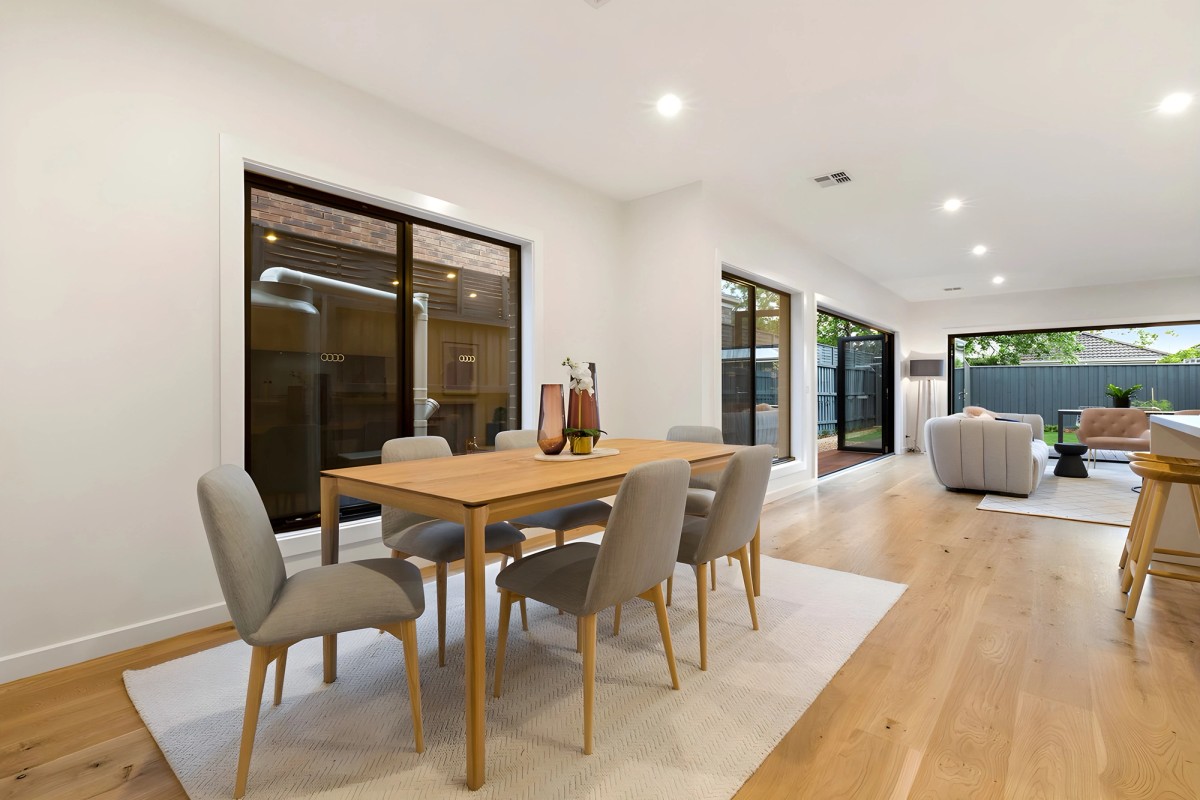 Dining area in the Bentleigh East townhouses