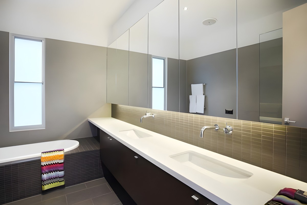 Bathroom in the Beaumaris renovation