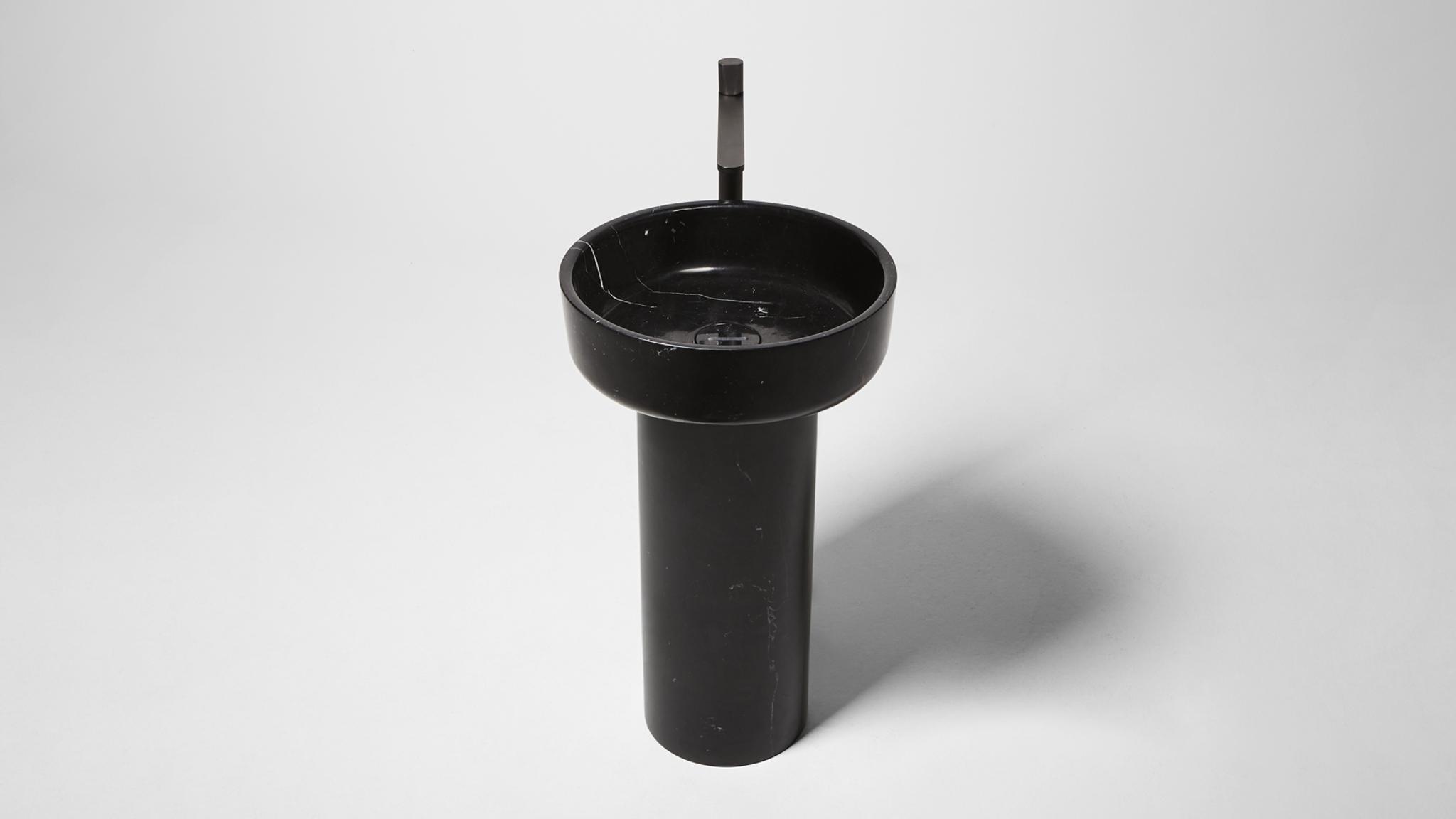 Lavabo Opale đặt sàn — lavabo đá tự nhiên Rochelle