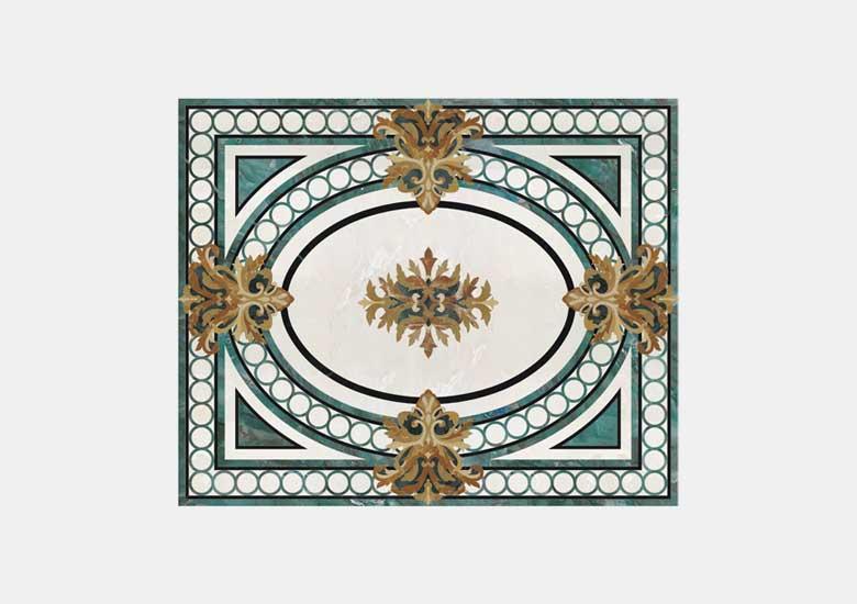 Hoa văn đá khảm marble Emerald — Rochelle Couture