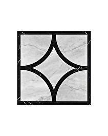 Sàn họa tiết marble Prestige 3 — Carrara trắng và Marquina đen, Rochelle Couture