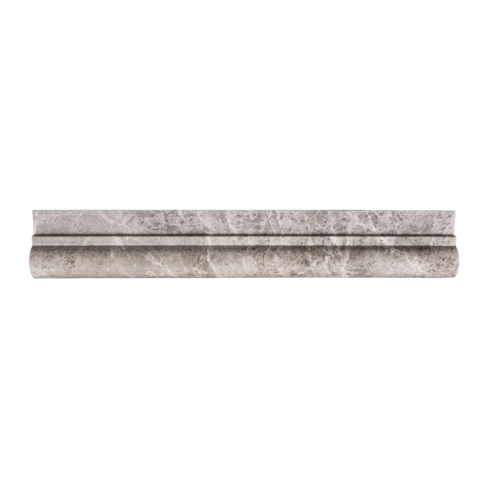 Phào chỉ đá Silver Beige Diamond Chair Rail (viền giữa tường) — bề mặt đánh bóng (polished), Rochelle Couture