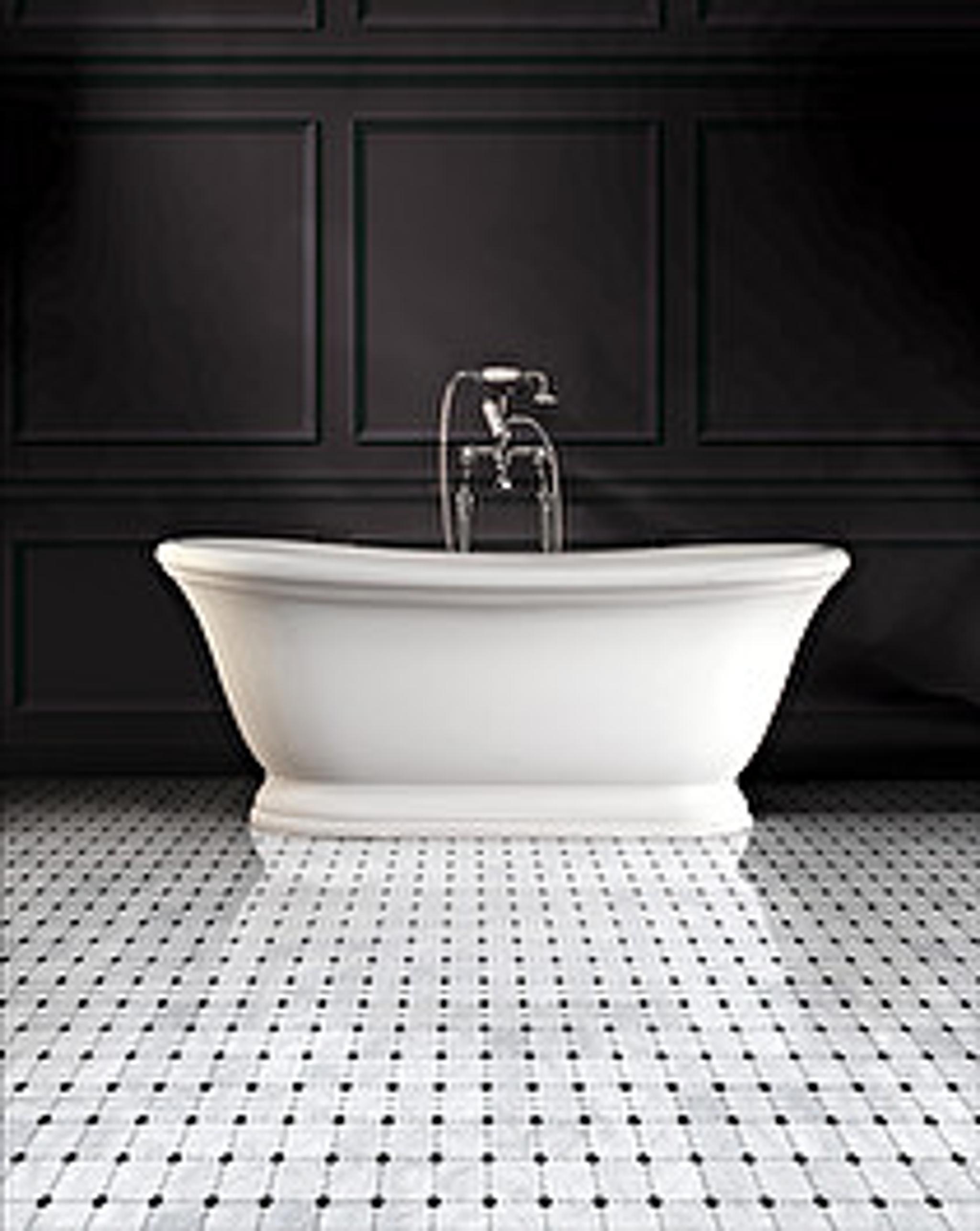 Sàn họa tiết marble Elite 1 — Carrara trắng và Marquina đen, Rochelle Couture
