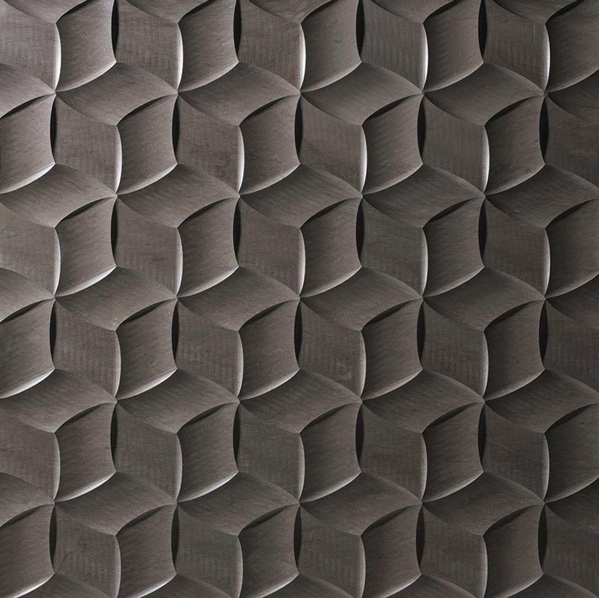 Vách đá 3D Cubo — bề mặt đá tự nhiên điêu khắc nổi khối, Lithos