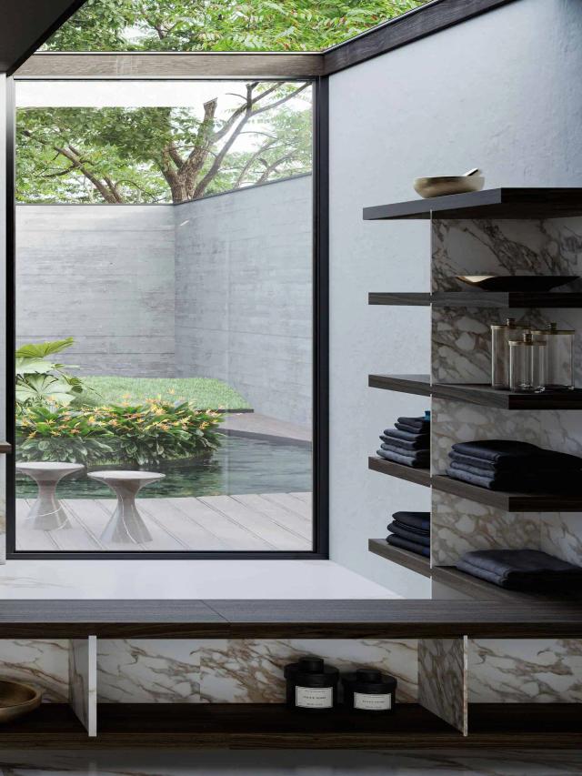 Kệ trang trí đá — nội thất đá Rochelle Stone