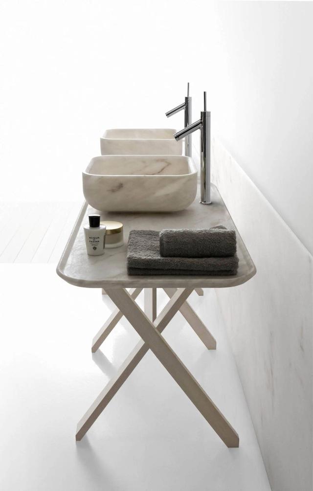 Lavabo đá dạng khối IV — nội thất đá Rochelle Stone