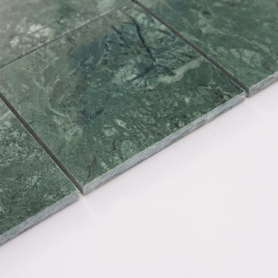 Large Square Marble Tile Bathroom Floor and Wall Verde Green Mosaic — mosaic vuông bằng đá marble xanh lục
