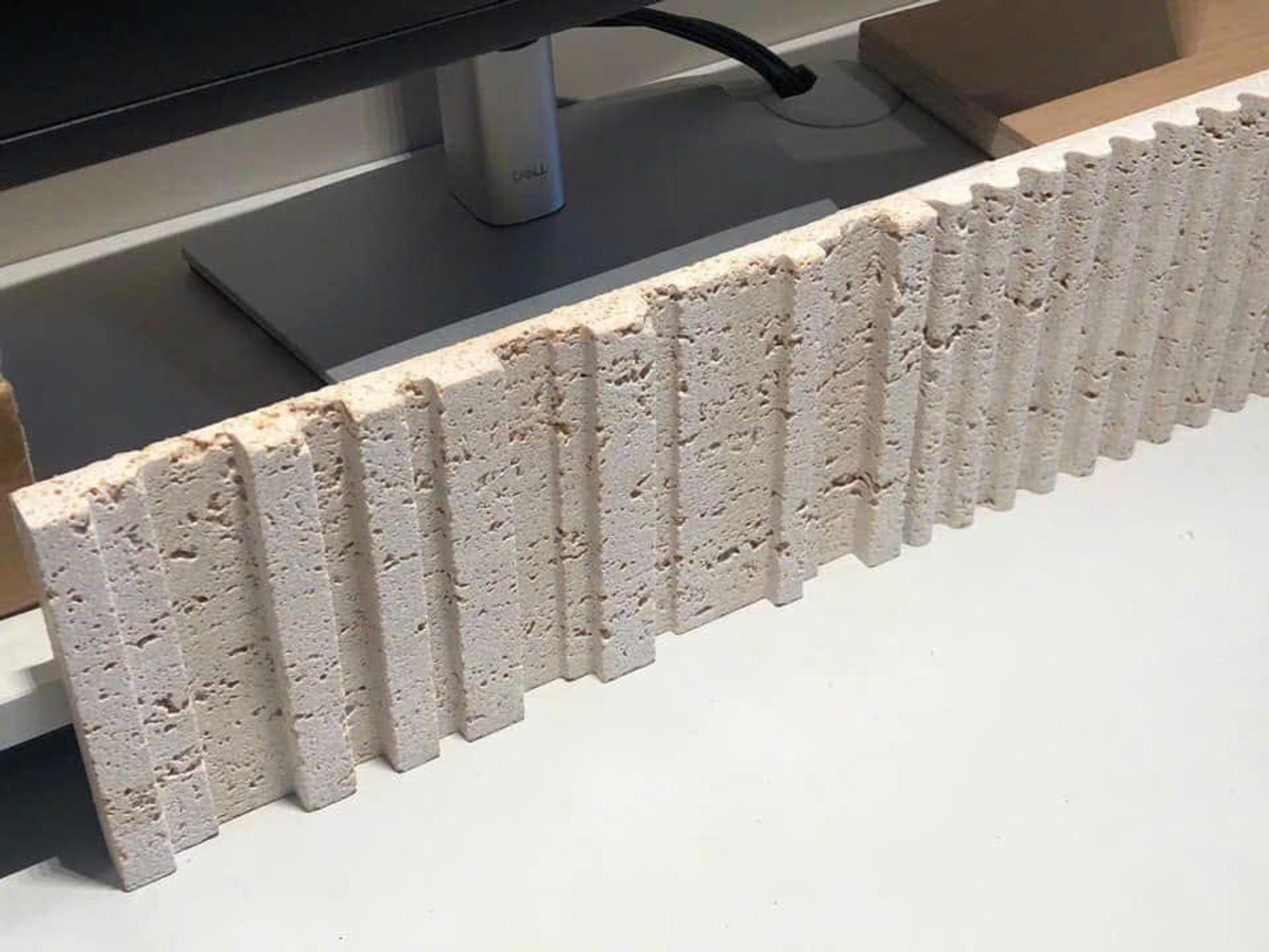 Mẫu phào/nẹp tạo sọc — Travertine kem