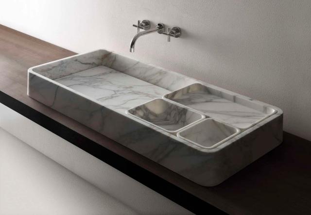 Lavabo Bento — nội thất đá Rochelle Stone