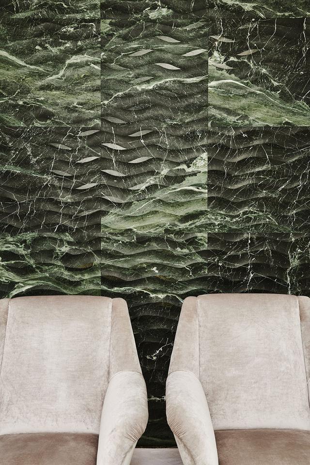Vách đá 3D Lembo — bề mặt đá tự nhiên điêu khắc nổi khối, Lithos