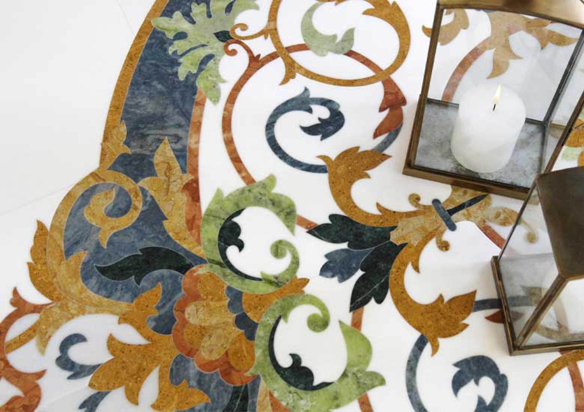 Hoa văn đá khảm marble Chateau — Rochelle Couture