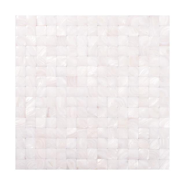 3D Natural Shell Square Mosaic Tile Backsplash Wall — mosaic vuông bằng xà cừ tự nhiên