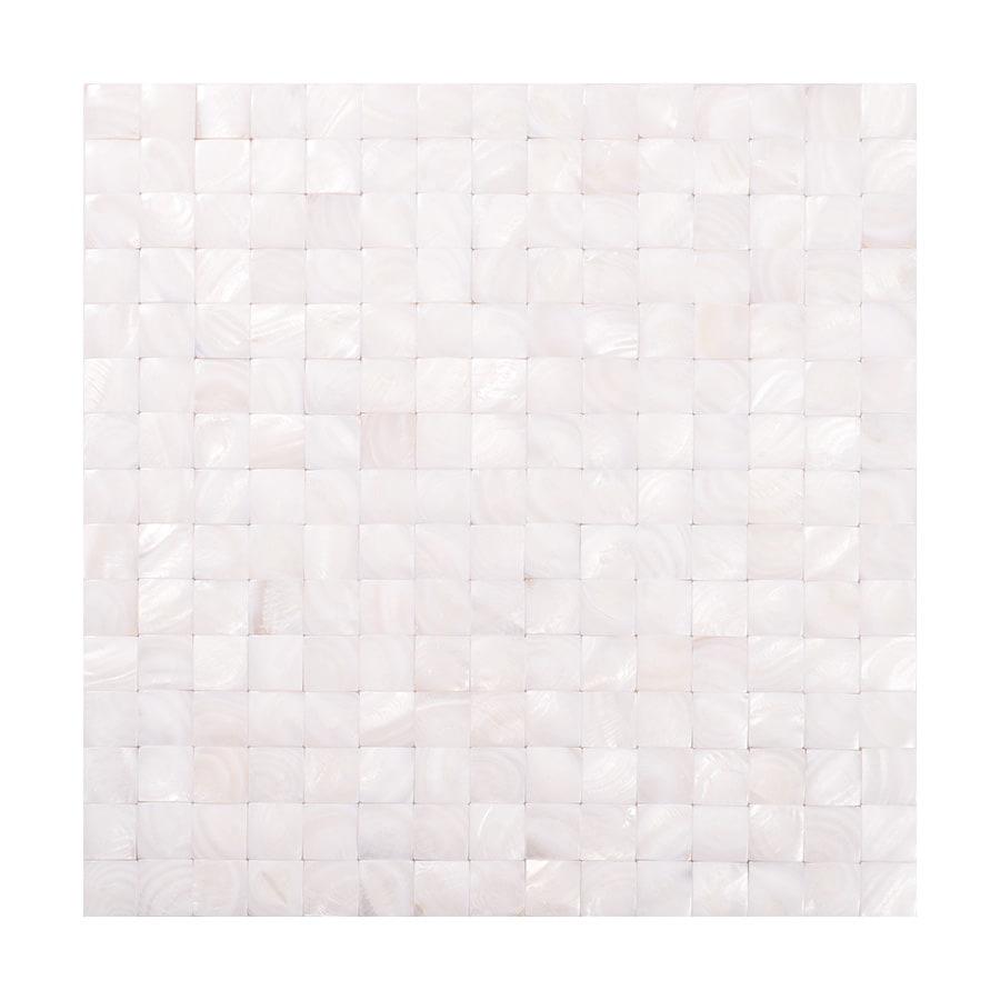 3D Natural Shell Square Mosaic Tile Backsplash Wall — mosaic vuông bằng xà cừ tự nhiên