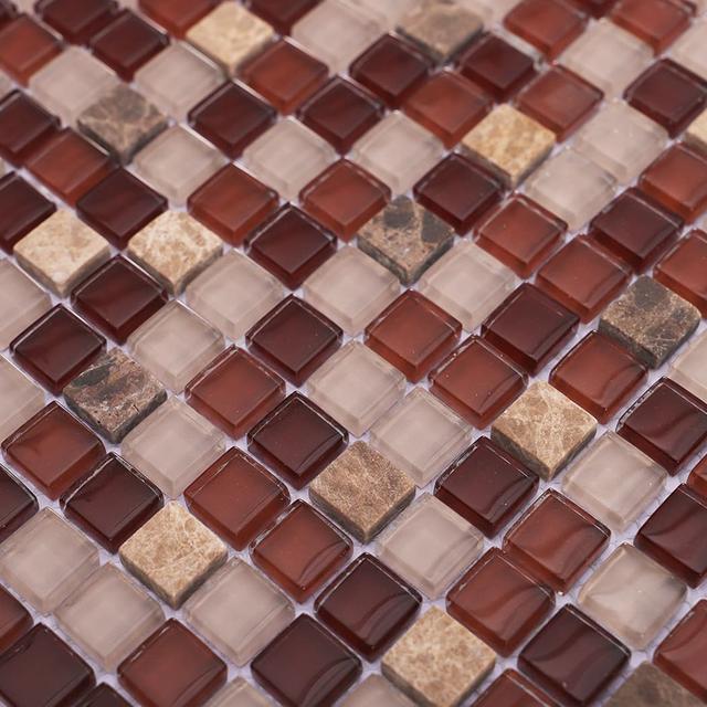 Crystal Glass and Marble Mosaic Tile — mosaic ghép nghệ thuật bằng đá marble tự nhiên