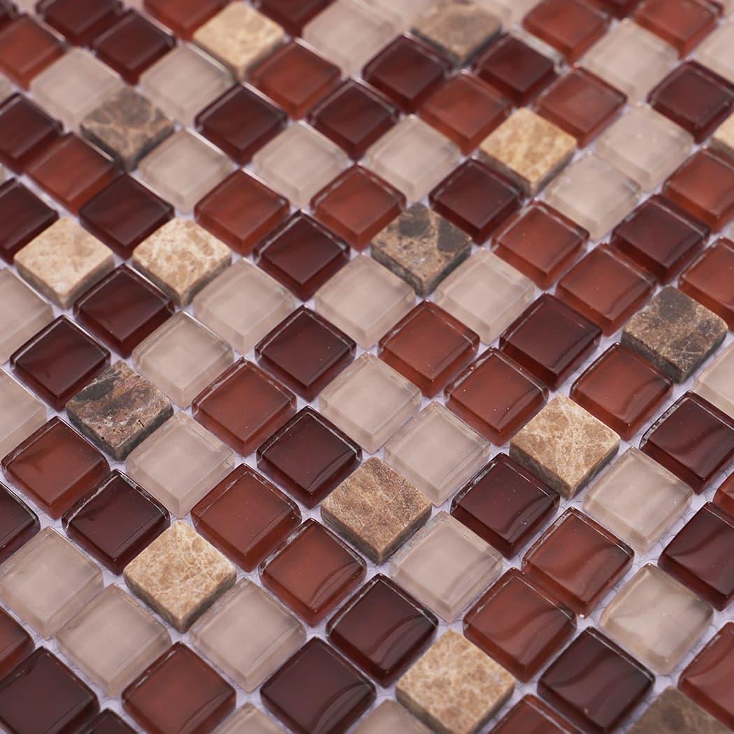 Crystal Glass and Marble Mosaic Tile — mosaic ghép nghệ thuật bằng đá marble tự nhiên