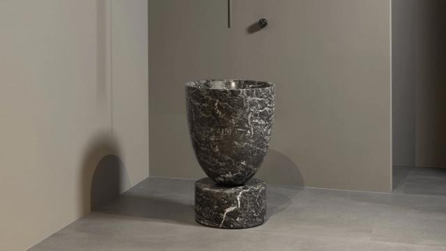 Lavabo Arcadia đặt sàn — lavabo đá tự nhiên Rochelle
