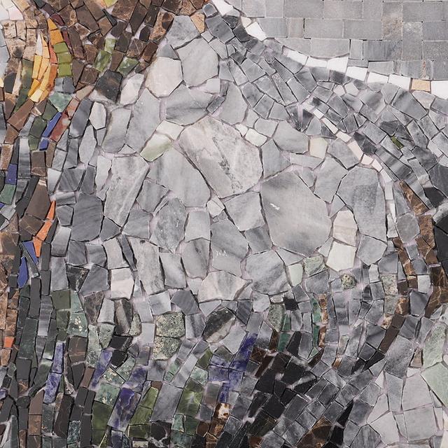 Grey Stag Mosaic Tile Mural: Elegant Marble Wall Art — mosaic ghép nghệ thuật bằng đá marble xám