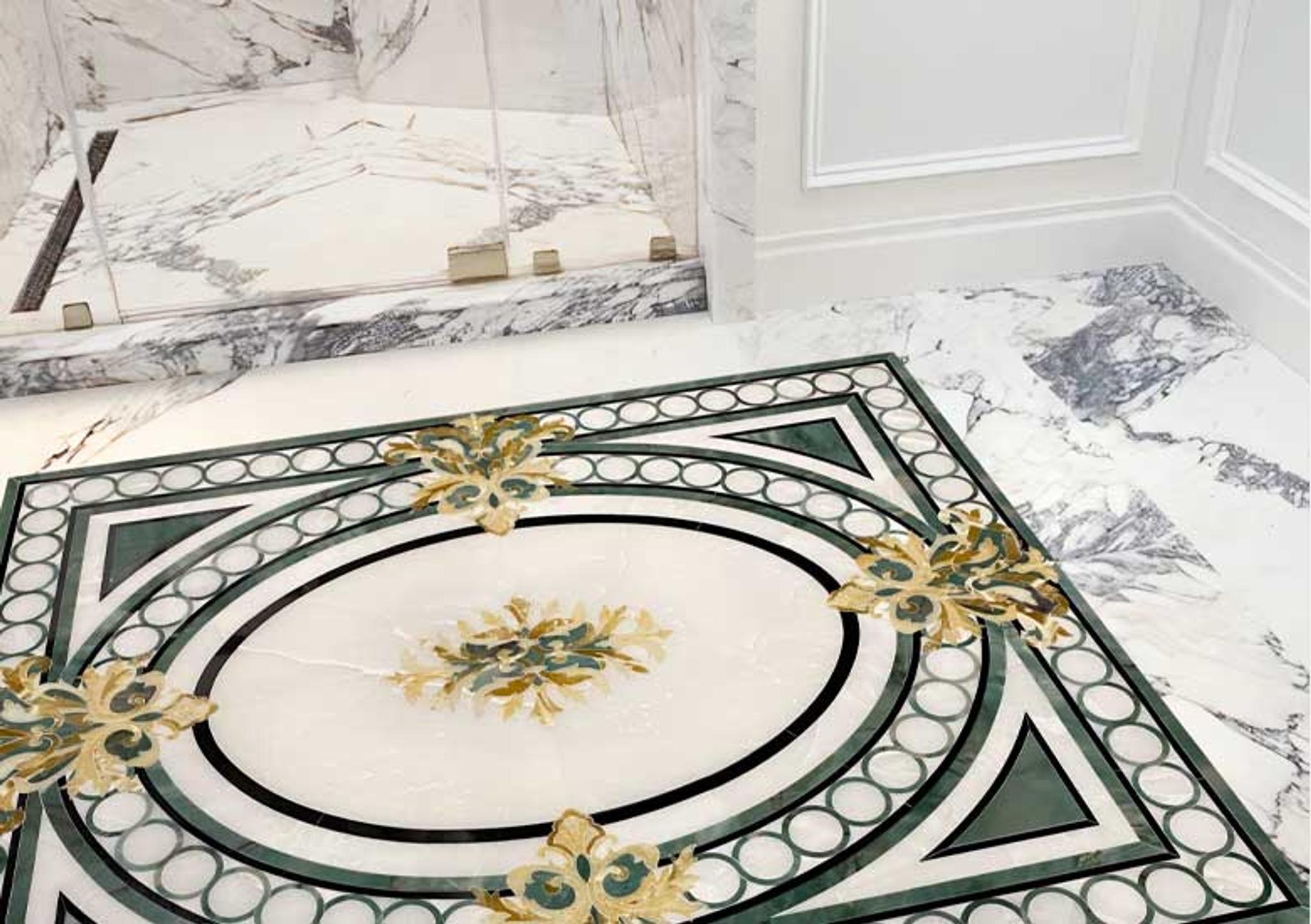 Hoa văn đá khảm marble Emerald — Rochelle Couture