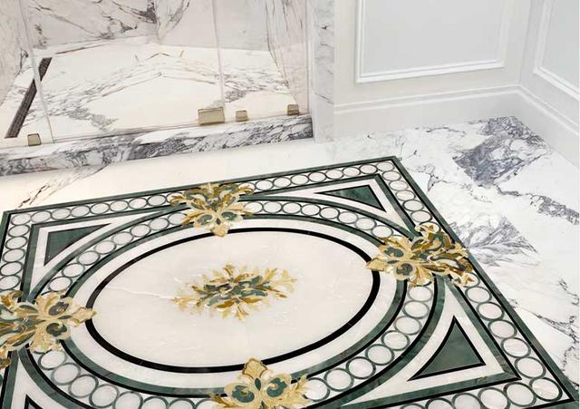 Hoa văn đá khảm marble Emerald — Rochelle Stone