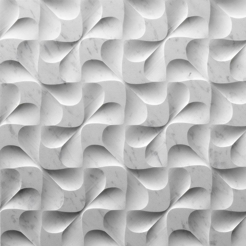 Vách đá 3D Virgola — bề mặt đá tự nhiên điêu khắc nổi khối, Lithos