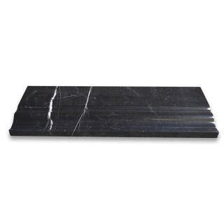 Phào chỉ đá Nero Marquina Crown (phào đỉnh) — bề mặt đánh bóng (polished), Rochelle Couture