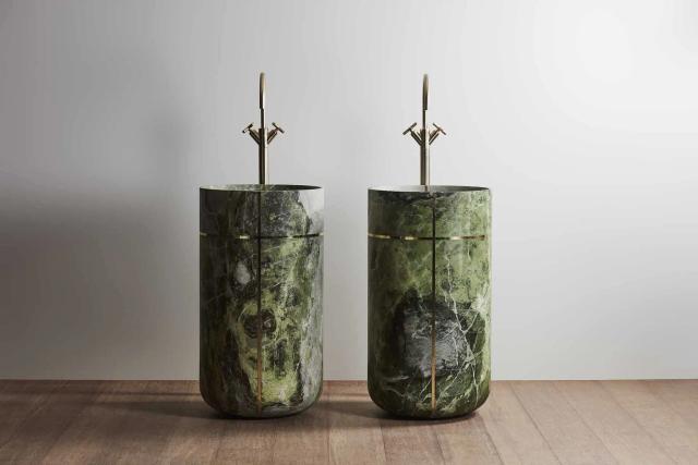 Lavabo Tao đặt sàn — nội thất đá Rochelle Stone
