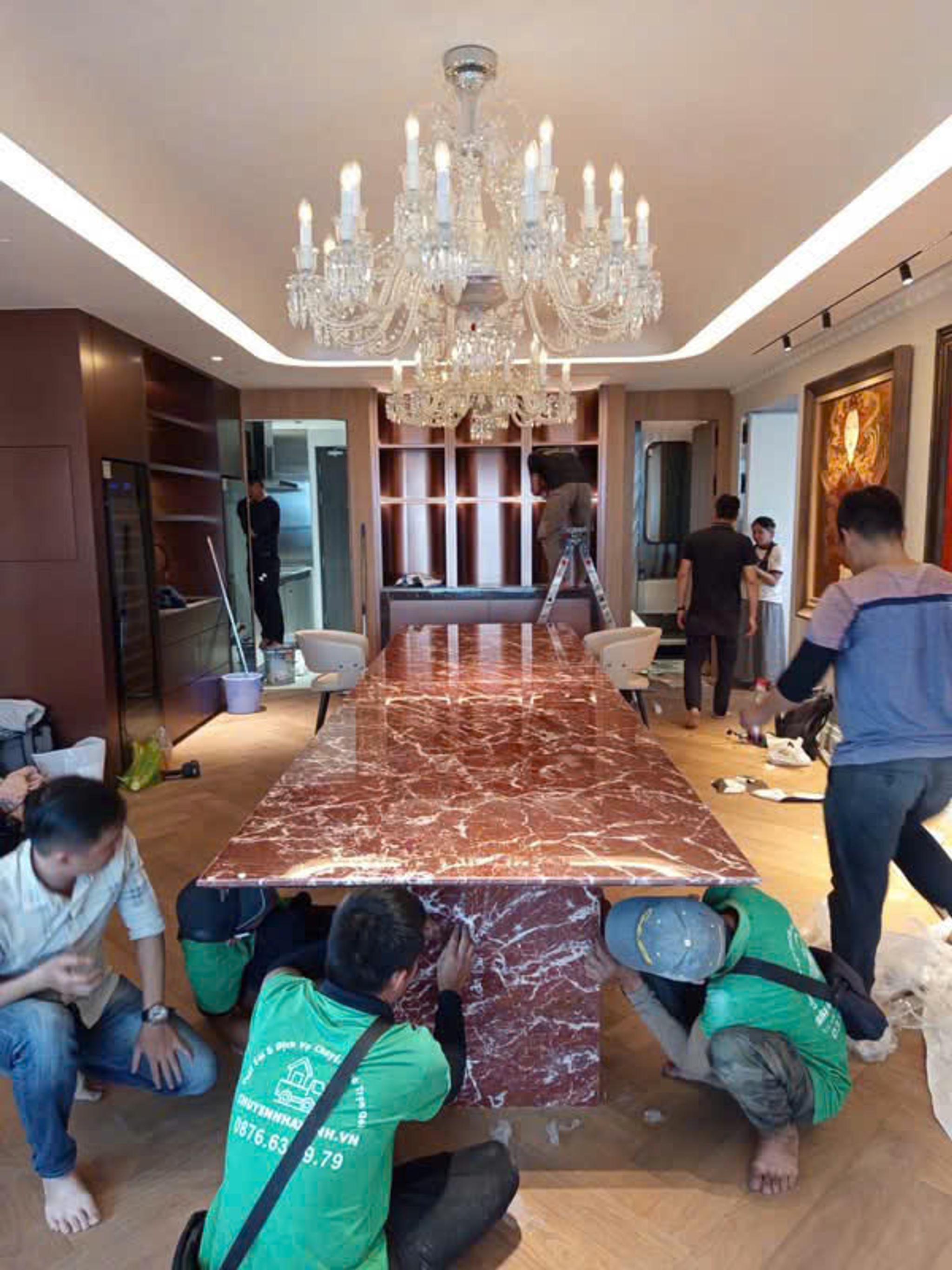 Bàn ăn đá — Marble đỏ Rosso Levanto