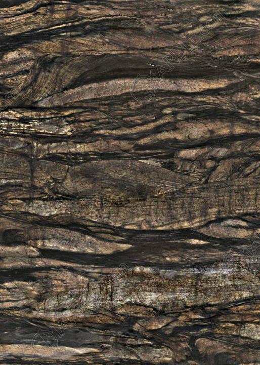 Quartzite nâu đậm ánh đồng vân lớp ngang (nhóm Sandalus) — đá tự nhiên Rochelle Stone