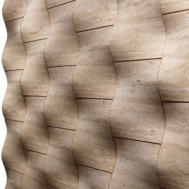 Vách đá 3D Organza — bề mặt đá tự nhiên điêu khắc nổi khối, Lithos