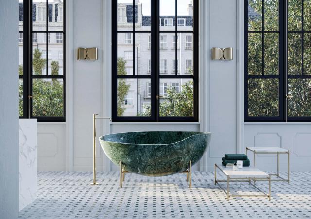Bồn tắm Kora — nội thất đá Rochelle Stone