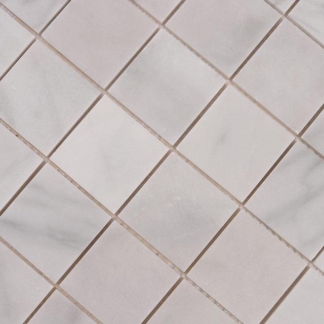 Carrara Venato Square Marble Mosaic Tiles — mosaic vuông bằng đá marble trắng Carrara