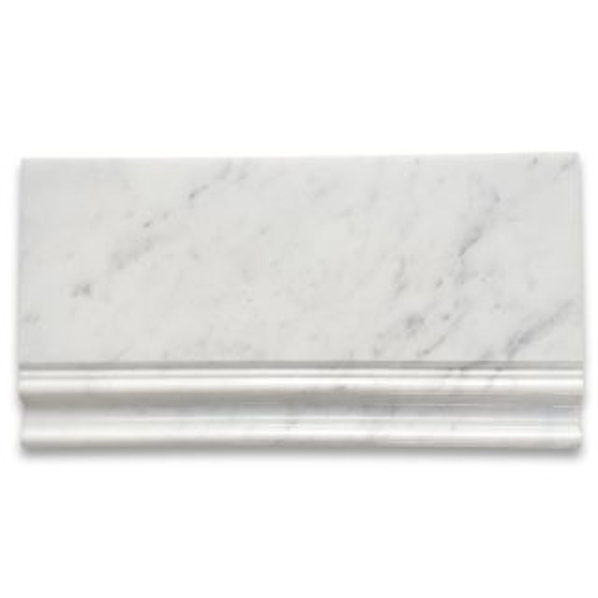 Phào chỉ đá Carrara Baseboard (phào chân tường) — bề mặt đánh bóng (polished), Rochelle Couture