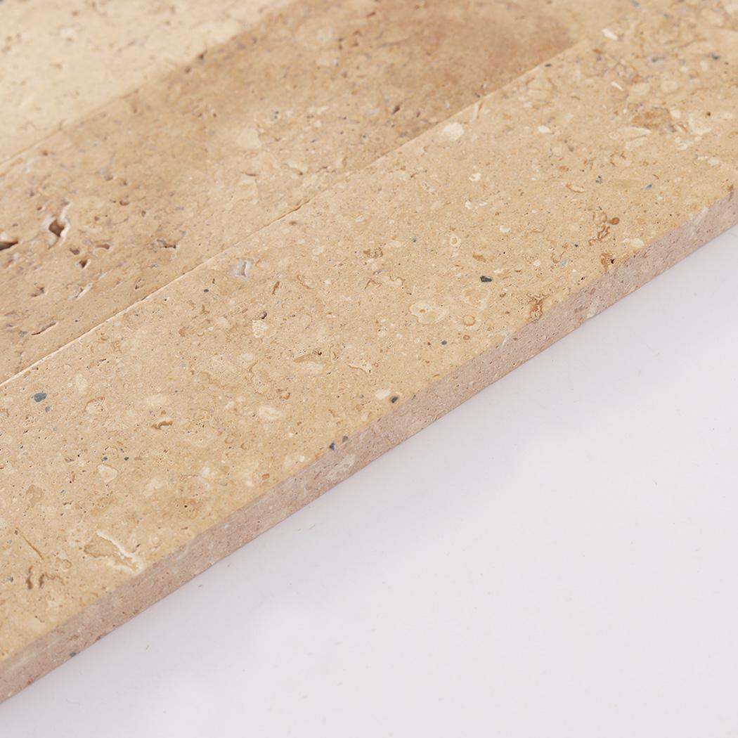 Beige Limestone Subway Tile — mosaic subway (gạch thẻ) bằng đá vôi (limestone) beige ấm