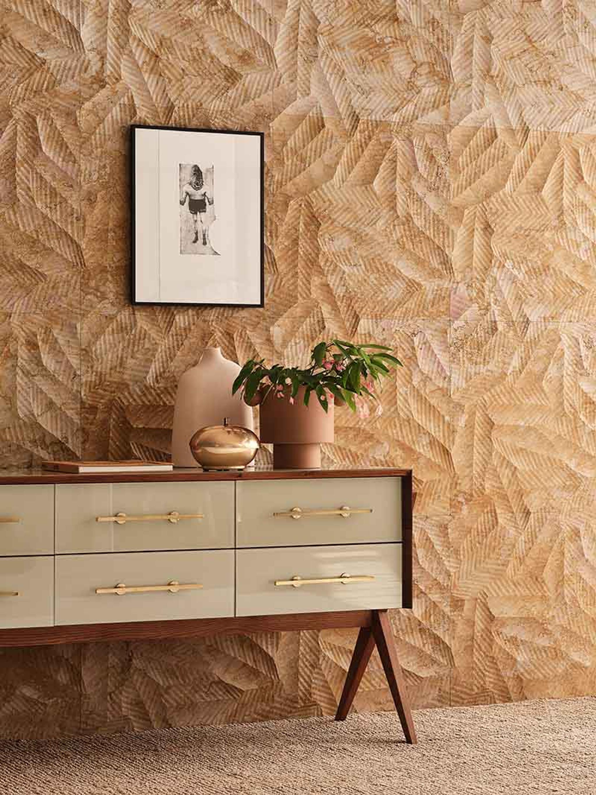 Vách đá 3D Tropico — bề mặt đá tự nhiên điêu khắc nổi khối, Lithos