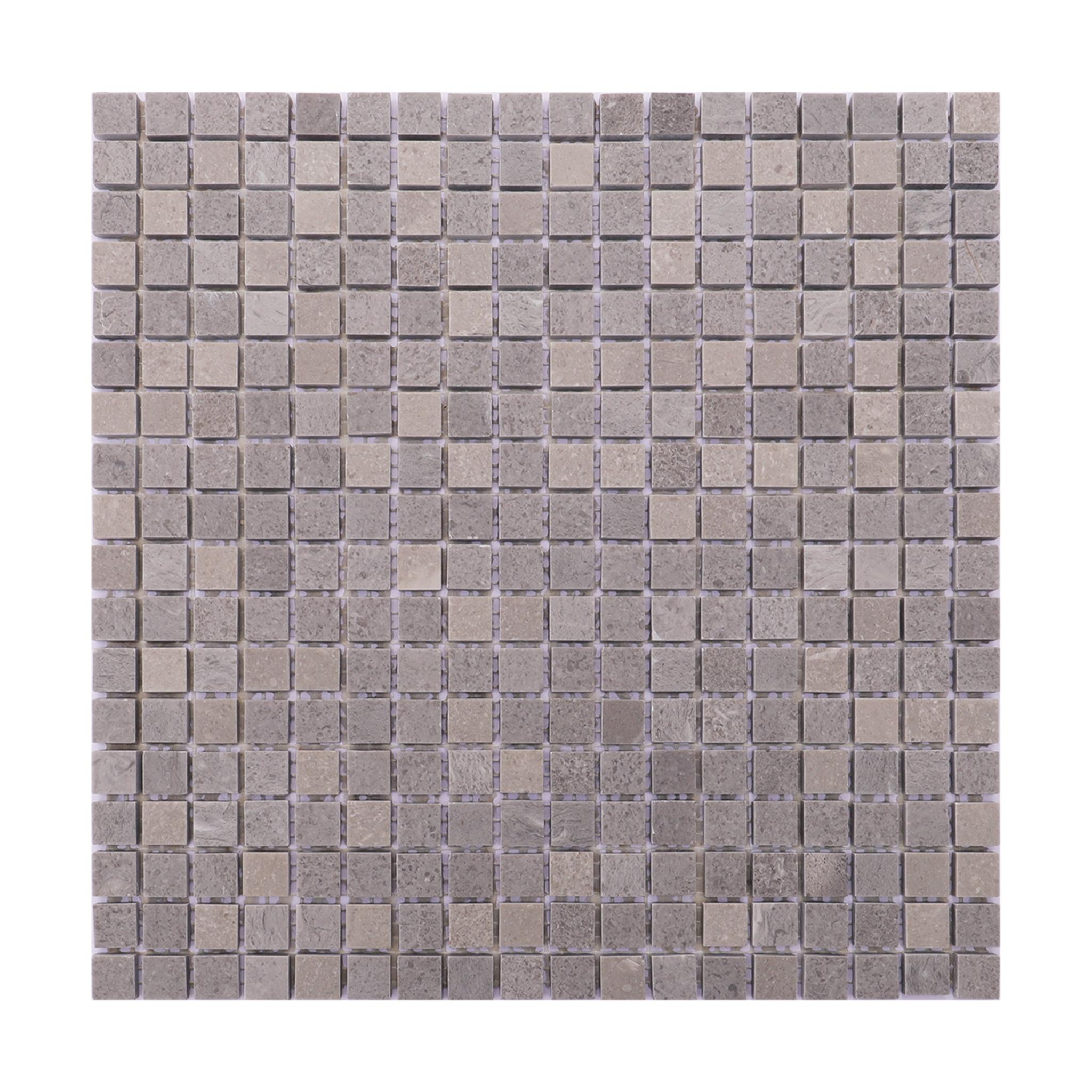 Small Gray Square Polished Marble Mosaic Tiles — mosaic vuông bằng đá marble xám