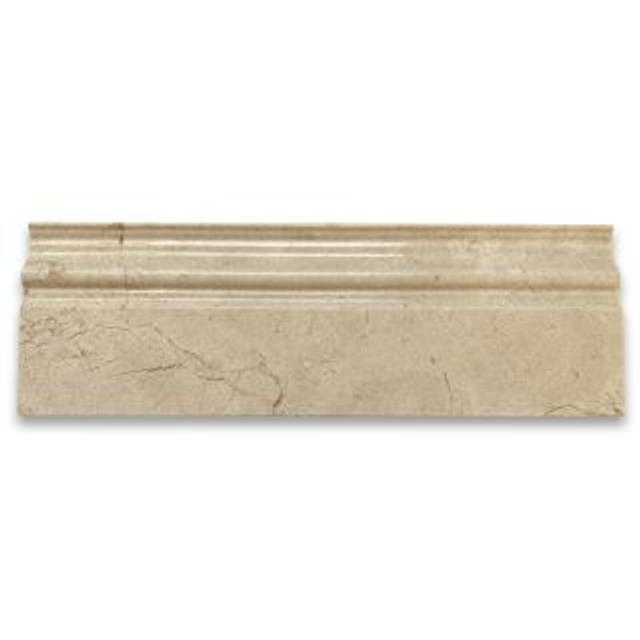 Phào chỉ đá Crema Marfil Crown (phào đỉnh) — bề mặt đánh bóng (polished), Rochelle Stone