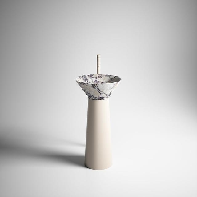 Lavabo Albume đặt sàn — lavabo đá tự nhiên Rochelle