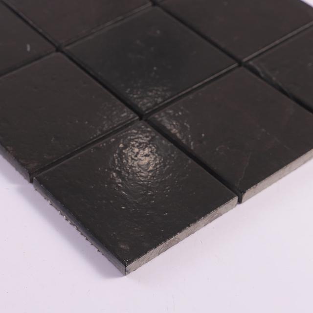 Black Large Square Honed Marble Floor Tile Stone Mosaic — mosaic vuông bằng đá marble đen