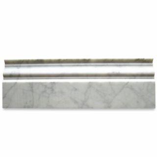 Phào chỉ đá Carrara Crown (phào đỉnh) — bề mặt mài mờ (honed), Rochelle Couture