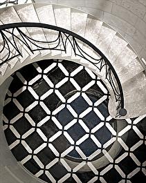 Sàn họa tiết marble Prestige 7 — Carrara trắng và Marquina đen, Rochelle Couture
