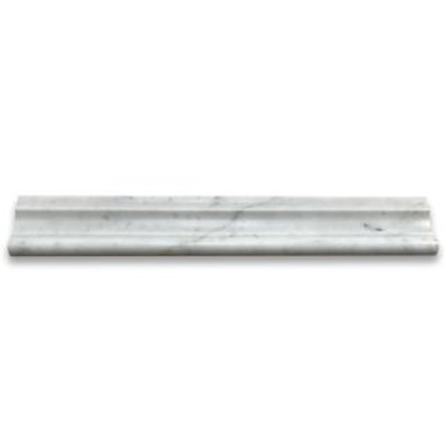 Phào chỉ đá Carrara Chair Rail (viền giữa tường) — bề mặt mài mờ (honed), Rochelle Stone