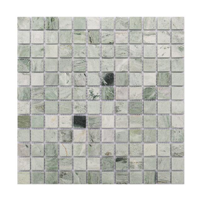 Envy Green Square Marble Mosaic Tiles — Rochelle Rochelle Stone