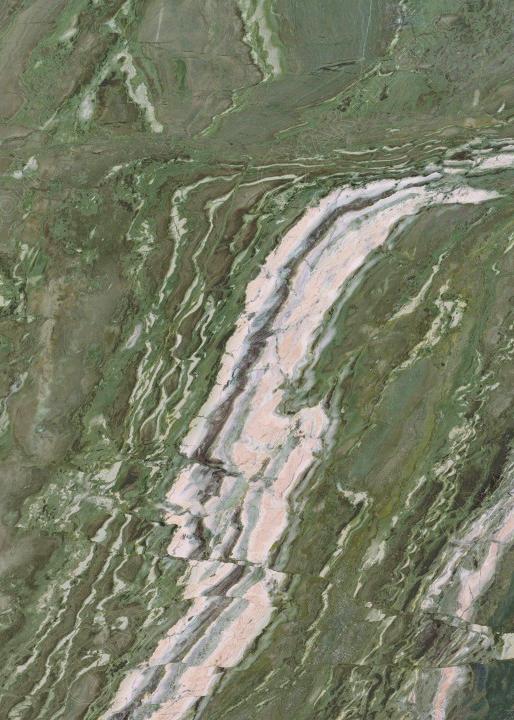 Onice Avorio (marble xanh lục vân lớp kiểu Cipollino) — đá tự nhiên Rochelle Stone