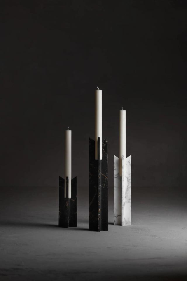 Chân nến đá III — nội thất đá Rochelle Stone