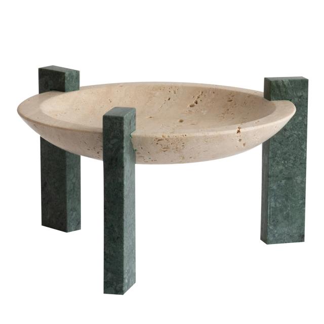 Mâm trung tâm Block Stand cao — nội thất đá Rochelle