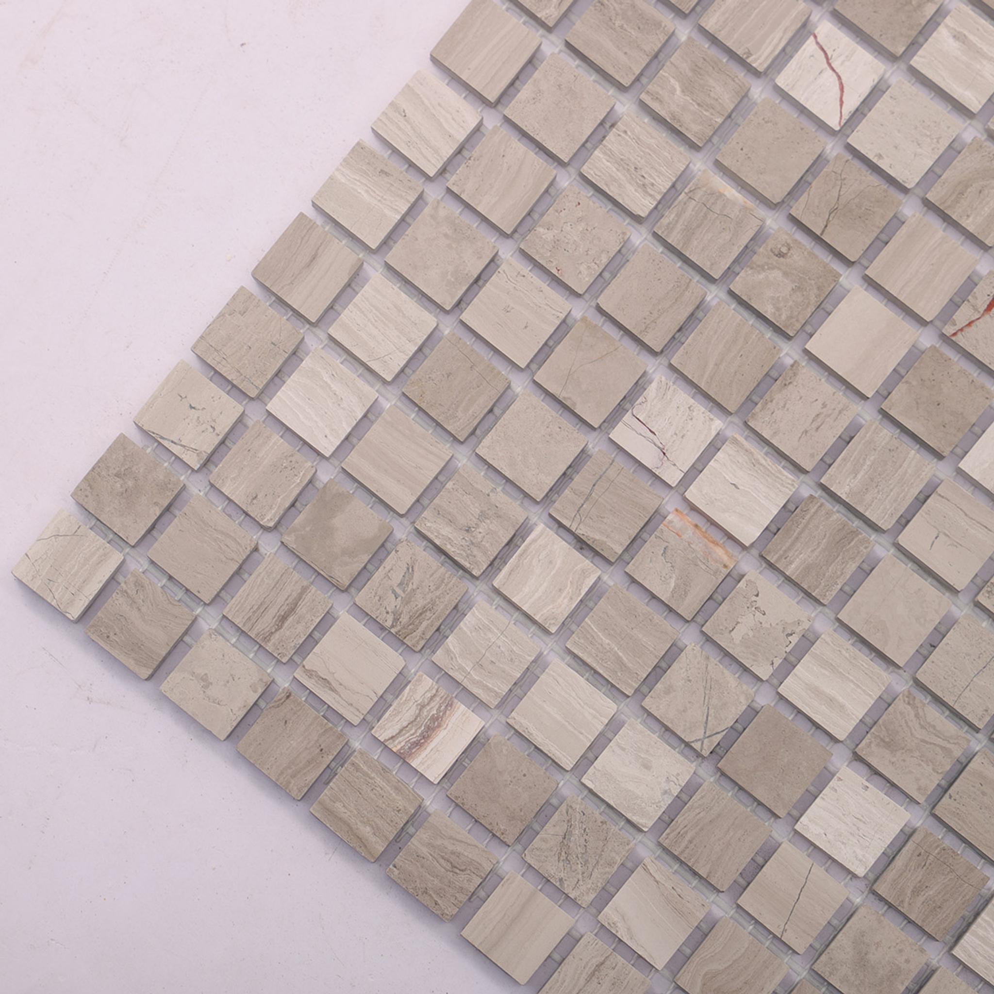 Grigio Imperiale Marble Square Mosaic Tiles 15X15 — mosaic vuông bằng đá marble tự nhiên