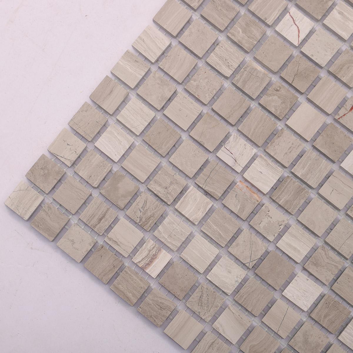 Grigio Imperiale Marble Square Mosaic Tiles 15X15 — mosaic vuông bằng đá marble tự nhiên